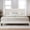 Beige, variant on Lifezone Queen Bed Frame with Velvet Upholstered Headboard, Metal Support, No Box Spring Needed, Noise Free, Easy Assembly, Grey