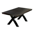 thumbnail image 2 of Furniture of America Kay Rustic Wood 7-Piece Dining Set in Black and Beige, 2 of 14