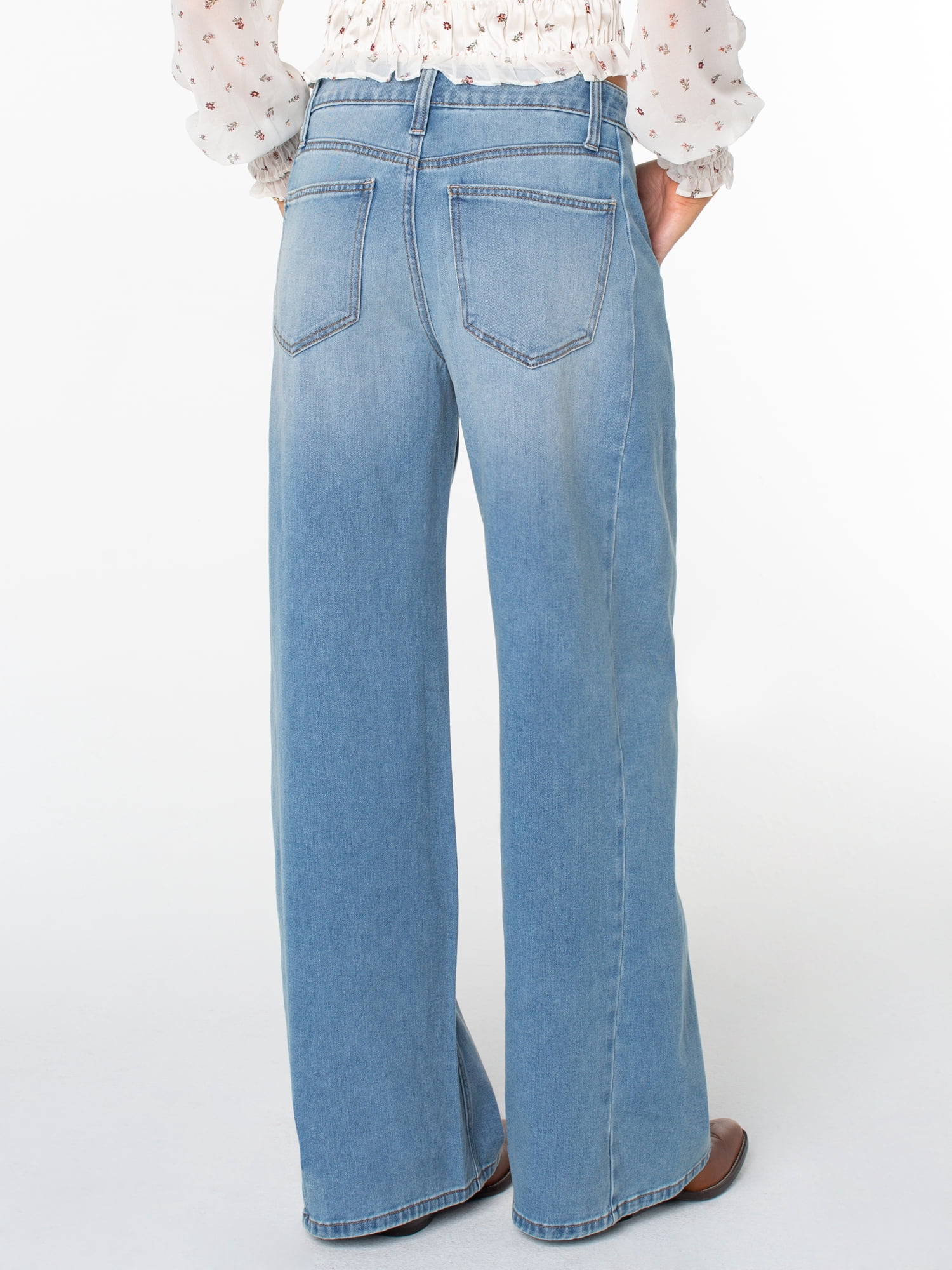 Celebrity Pink Women's and Women's Plus Wide Leg Jeans, Sizes 1-24