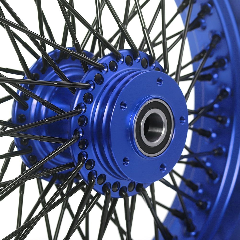 16" Spoked Wheels Rims Dual Disc 72 Spokes for Harley Softail Heritage Fatboy