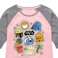 thumbnail image 3 of Star Wars - Darth Vader, C3 po, R2D2 Summer - Toddler And Youth Girls Shirt Tail Raglan, 3 of 5