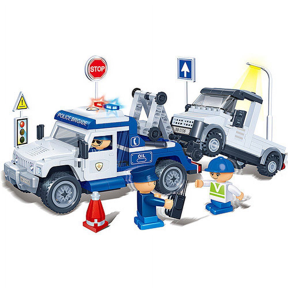 Banbao Police Tow Truck Play Set