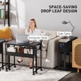thumbnail image 3 of HOMCOM Small Folding Desk, 31.5" Foldable Computer Desk with Storage Bag, Shelf and Wheels for Small Spaces, Home Office, Easy Assembly, Black, 3 of 9