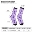 thumbnail image 4 of Goofa Violet Printed Men's Crew Socks, Soft Durable Breathable Moisture-Wicking with Odor Control Cotton socks, 4 of 9