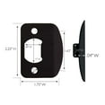 thumbnail image 6 of Design House Matte Black Finish Full Lip Round Corner Strike Plate, 6 of 13