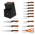 thumbnail image 4 of Juego de Cuchillos de Cocina hecef de 13 Piezas con Afilador Integrado - Naranja, 4 of 10