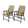 thumbnail image 4 of Suspension Folding Chair Beige 2pk, 4 of 9