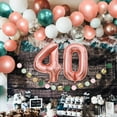 thumbnail image 5 of YANSION 40th Green and Rose Gold Party Decorations, 40th Birthday Decorations for Women, 40th Birthday Metallic Rose Gold Green Balloons, Happy 40th Birthday Banner Kit for Lady Forty Birthday Party, 5 of 9