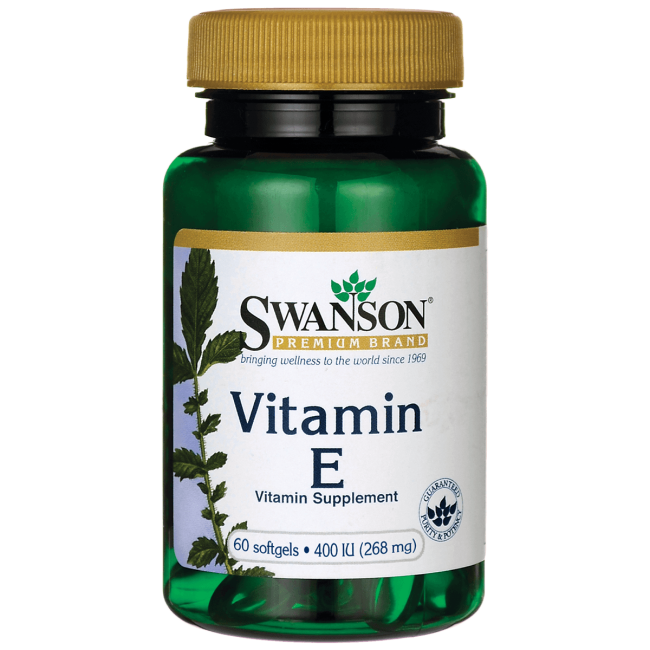 Swanson Vitamin E 180 mg (400 Iu) 60 Sgels