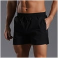 thumbnail image 2 of Afuyipoi Men's Running Shorts, Elastic Waist 3-Inch Quick Dry Outdoor Shorts with Mesh Lined Black L, 2 of 5