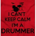 thumbnail image 2 of Can't Keep Calm a Drummer Percussion Womens Slim Fit Graphic Tee Brisco Brands X, 2 of 5