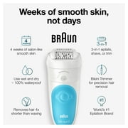 Braun Silk-Ãpil 5 5-810 Epilator for Women for Gentle Hair Removal, White/Turquoise