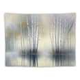 thumbnail image 5 of JEUXUS Tree Nature Landscape Modern Textured Forest Tapestries Wall Hanging Painting, 5 of 6