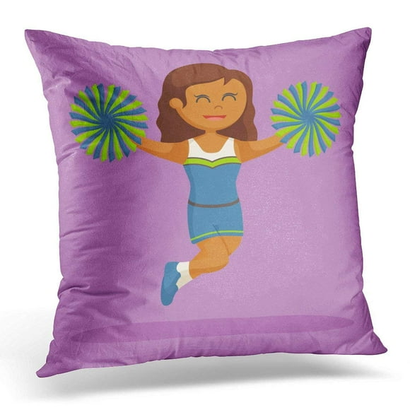 EREHome Black Air African Cheer Leader Jumping American Pillow Case Pillow Cover 20x20 inch