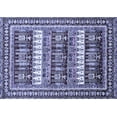 thumbnail image 1 of Ahgly Company Machine Washable Indoor Rectangle Abstract Blue Modern Area Rugs, 4' x 6', 1 of 4