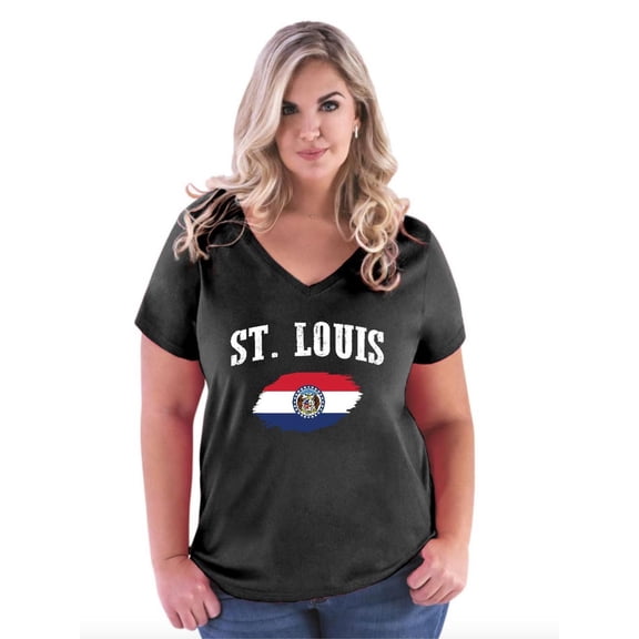 NIB - Women's Plus Size V-neck T-Shirt - St. Louis