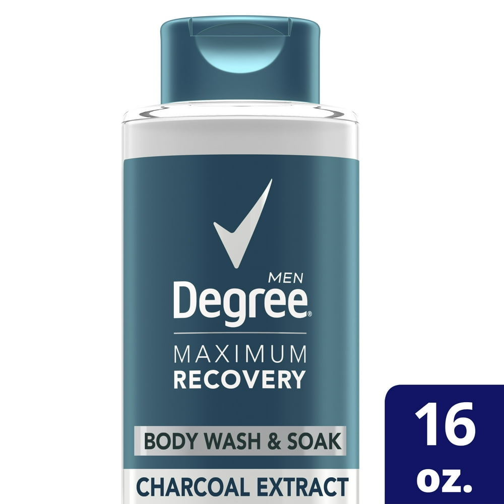 Degree Men Maximum Recovery Body Wash and Bath Soak Charcoal Extract