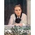 thumbnail image 2 of Homer, Winslow 25x32 White Modern Wood Framed Museum Art Print Titled - Young Girl At Window, 2 of 4