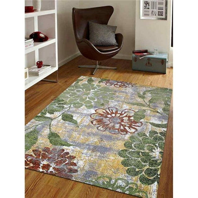 Get My Rugs M00024M0113A17 9 x 12 ft. Machine Woven Polypropylene Area Rug, Turkish Floral - Beige Green