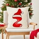 thumbnail image 1 of Puntoco Funda de almohada con letras navideñas, funda de almohada decorativa para sofá festivo, funda de cojín con estampado de lino, 1 of 4