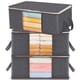 thumbnail image 1 of Bolsa de almacenamiento de ropa Lifewit, paquete de 3 con asa reforzada, color gris, 1 of 9