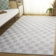 thumbnail image 2 of SAFAVIEH Montauk Taryn Checkered Cotton Area Rug, Silver/Ivory, 3' x 5', 2 of 10