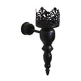 thumbnail image 4 of Candelabro de pared, candelabro de pared, candelabro de hierro montado en la pared, decorativo para chimenea, dormitorio, velas ligeras de té Negro, 4 of 9