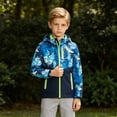 thumbnail image 2 of Xyant Kids Boys Girls Lightweight Waterproof Hooded Jacket with Pockets Toddler Spring Fall Outfits Zip Up Thin Outwear Coats (Green,6-7 Years), 2 of 8