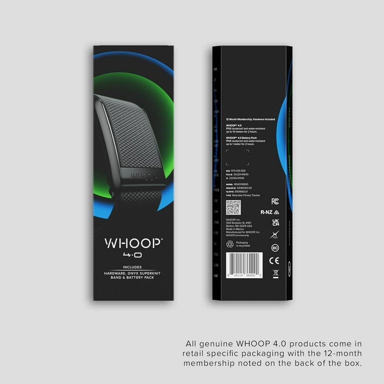 WHOOP 4.0 with 12 Month Subscription – Wearable Health, Fitness & Activity  Tracker – Continuous Monitoring, Performance Optimization, Heart Rate
