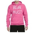 thumbnail image 2 of Bear Hug Lover | Mens Animal Lover Hooded Sweatshirt Graphic Hoodie, Neon Pink, 3XL, 2 of 3