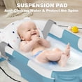 thumbnail image 2 of Collapsible Baby Bathtub for Newborn with Thermometer & 1 Hooded Towel & 1 Soft Floating Cushion,Portable Travel Bathtub with Drain Hole, Durable Foldable Baby Tubs for Infants to Toddler, 2 of 7