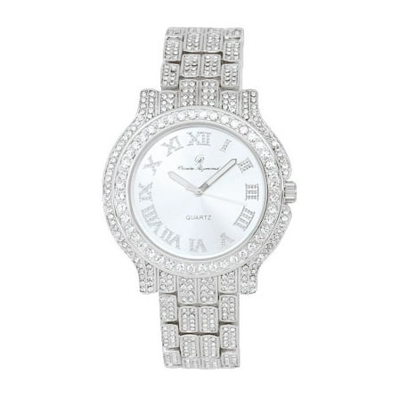 Women's Luxury Crystal Diamonds Iced Out Watch, a True Testament to blinged-Out Beauty and Timeless Glamour (L0504LA Classic-SLV)