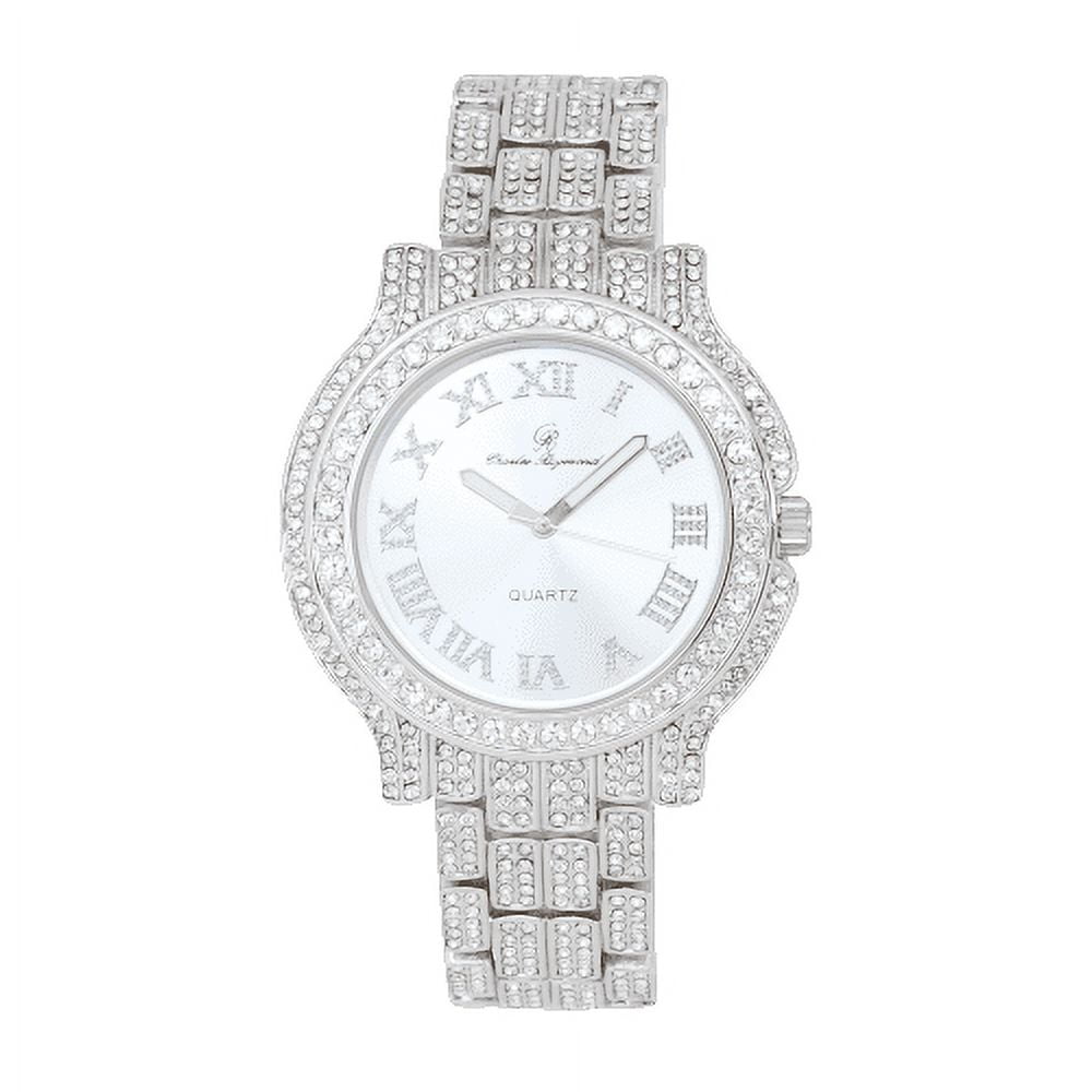 Women's Luxury Crystal Diamonds Iced Out Watch, a True Testament to blinged-Out Beauty and Timeless Glamour (L0504LA Classic-SLV)