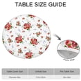 thumbnail image 6 of Round Fitted Tablecloth with Elastic Edges Fits 36"-44" Round Tables Pioneer Colorful Floral Waterproof Table Cover Washable Indoor and Outdoor for Party Kitchen Dinner Banquet Patio Picnic, 6 of 7