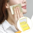 thumbnail image 1 of Papel secante para aceite facial, 200 unidades, regalo de maquillaje con espejo, accesorio práctico para estudiantes, fácil de dispensar, resistente, Amarillo, 1 of 7