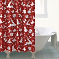 thumbnail image 4 of Red Christmas Silhouette Pattern Shower Curtain 72"x72" ,Bathroom Decorative Shower Curtains Set with 12 Hooks,Modern Waterproof Washable Shower Curtain, 4 of 6