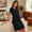 Black, variant on QSAWXQZ Women's Maternity Casual Dress Crew Neck Short Sleeve Solid a Line Mini Dress for Summer M