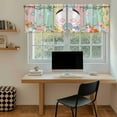 thumbnail image 5 of Easter Tier Curtains 24 Inch Length, Spring Colorful Bunny Eggs Flower Wood Grain Cafe Short Curtains for Bathroom Over Sink, Small Kitchen Curtain Light Filtering Tiered Drapes 2 Panels 27.5"Wx24"L, 5 of 8