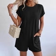 thumbnail image 6 of PWPSG Womens Summer Denim Overalls Square Neck Sleeveless Casual Playsuits with Adjustable Straps and Side Pockets Black L, 6 of 7