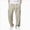 A1-Khaki, variant on Mens Cotton Linen Pants Casual Drawstring Summer Beach Pants Lightweight Linen Dress Trousers Light Blue XXL
