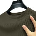 thumbnail image 4 of Breeze Mens Shirts Cooling Mesh Short Sleeve Top Athletic Fit Summer Shirt for Men Quick-Dry Stretch for Workouts and Everyday Comfort Army Green L, 4 of 5