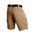 thumbnail image 4 of Men's Camouflage Cargo Shorts Multi-Pocket Elastic Waistband Shorts Drawstring Ripstop Straight Leg Cargo Shorts Lightweight Stretch Summer Casual Baggy Bermuda Shorts,Brown XL, 4 of 4