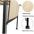 thumbnail image 5 of Unique Choice 12' L x 9' W Outdoor Patio Retractable Canopy Steel Pergola with Adjustable Shade, Color Beige, 5 of 6