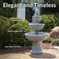thumbnail image 4 of Sunnydaze Lion Head Traditional Resin 3-Tier Outdoor Water Fountain, 4 of 12