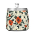 thumbnail image 7 of Yayeee Ashtray with Lid for Cigarette Smokeless Stainless Steel Home Ash Holder, Large Red Floral Pattern, 7 of 7
