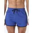 thumbnail image 2 of Men Quick Dry Athletic Shorts Multi-color Polyester Workout Training Short Pants With Zipper Pockets, 2 of 8