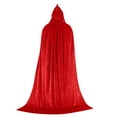 thumbnail image 5 of Rohuuque Women's and Men's Hooded Cloak Unisex Velvet Full Length Hooded Robe Gothic Medieval Cloak Long Cape Solid Color Cloak Red, 5 of 6