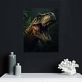 thumbnail image 4 of JRXY  Terrifying Tyrannosaurus-Rex Dinosaur Canvas Wall Art Contemporary Simple Life Canvas Painting Pictures for Home Bedroom Decor for Living Room Bathroom Decor  16x20 in, 4 of 4
