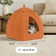 thumbnail image 3 of Petmaker Cozy Kitty Tent Igloo Plush Cat Bed, Brown, 3 of 7