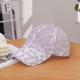 thumbnail image 2 of GDREDA Baseball Casquette Protection Solaire et Écran Solaire Version Coréenne Casquette en Dentelle Mode Décontractée Casquette de Baseball à Fleurs Ajourées, Violet, 2 of 3